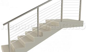 Заполнение из 7ми тросиков (тросик в оболочке) для крыльца в Уфе. Готовые проекты ПерилаГлавСнаб