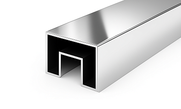 Труба Prima3+, 40х60х1.5 мм, с пазом 24х24мм под стекло, полировка 600GRIT, AISI 201 k824-5 купить в Уфе