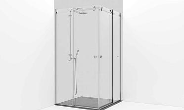 Комплект фурнитуры для раздвижной угловой душевой перегородки, две двери, на профиле t554-1 купить в Уфе