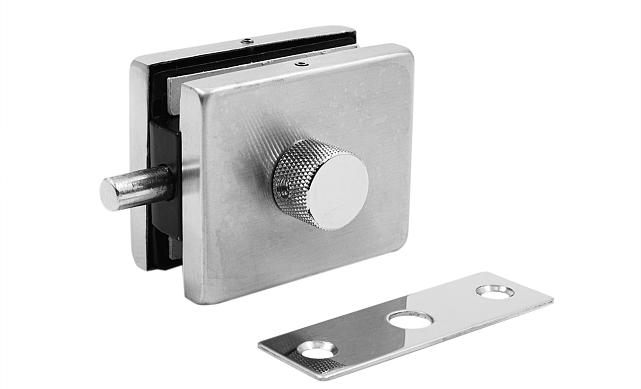 Защелка с ответной частью на стену и пол, шлифованная, вырез 17 t138 SSS