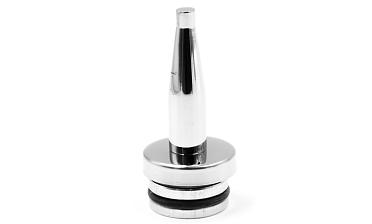 Наконечник палец (солдатик) с системой фиксации из алюминия в стойке Ø38.1х1.5 мм, полированный, нержавеющий (AISI 304) k041-2 купить в Уфе