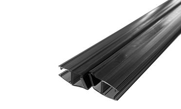 Комплект уплотнителей для стекла 8мм (2 шт.), стекло-стекло, с магнитом 135°, 2,2 м.черный прозрачный t208 BL купить в Уфе