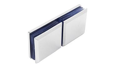 Коннектор для душевой кабины стекло-стекло 180° 45х45 мм цинк-хром полированный t734 PZn купить в Уфе