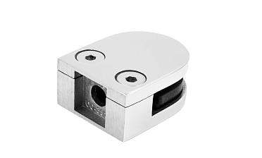 Стеклодержатель литой с вставками под стекло 8-10 мм, 4+4 мм, на плоскость 40х22х50, полированный (AISI 304) k002-10 купить в Уфе