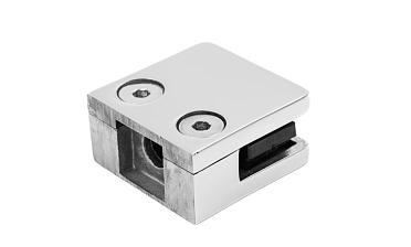 Стеклодержатель литой квадратный с вставками под стекло 8-10 мм, 4+4, на плоскость 41х22х42, полированный (AISI 304) k003-10 купить в Уфе