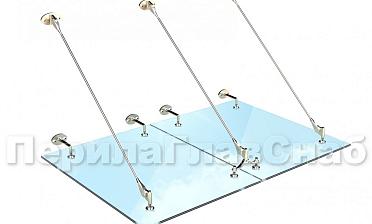 Комплект фурнитуры для козырька 1200х1800 (на вантах/тягах) k671-12-18 купить в Уфе