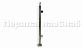 Стойка круглая Ø38.1: 2 литых зажимных стеклодержателя, полированная, высота 950 мм (AISI 304) k722-R