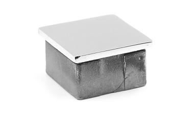 Заглушка для профильной трубы 40х40 мм, литая, полированная, хром (AISI 304) k224-3 купить в Уфе