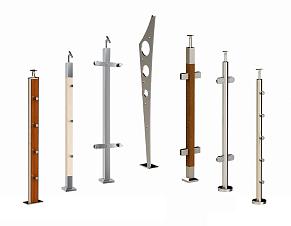 Стойки ограждений из нержавеющей стали, балясины купить в Уфе