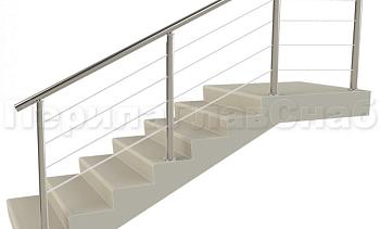 Заполнение из 4х тросиков (тросик в оболочке) для крыльца в Уфе. Готовые проекты ПерилаГлавСнаб