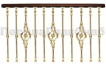 Латунные перила для лестниц серии – Деметра L05 в Уфе. Готовые проекты ПерилаГлавСнаб