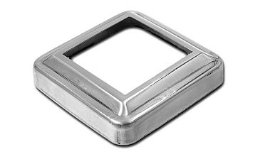 Низ стойки фигурный под трубу 40х40 мм, 64.5х64.5, высота 15 мм, полированный (AISI 304) k396 купить в Уфе