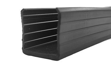 Уплотнитель в поручень с пазом 24х24 для стекла 10+10мм ПВХ, черный Фk310 купить в Уфе