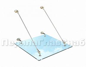 Готовые цельностеклянные козырьки купить в Уфе