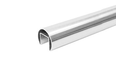 Труба Ø48.3 мм, с пазом 27х30 мм, шлифованная (AISI 201) k822-2 купить в Уфе