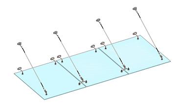 Комплект фурнитуры для козырька 1500х3700 (на вантах/тягах) k671-15-37 купить в Уфе