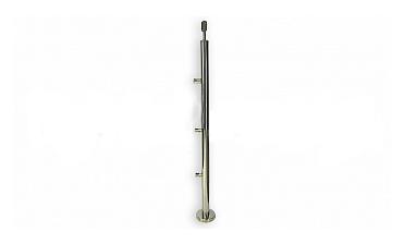 Стойка круглая Ø38.1: 3 ригеледержателя, полированная, высота 950 мм (AISI 304) k713 купить в Уфе