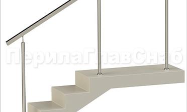 Нержавеющие ограждения без ригелей с квадратным поручнем купить в Уфе