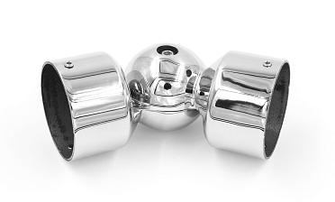 Поворот литой, внешний, регулируемый, "шар", под Ø50.8 мм, полированный AISI 304 k262 купить в Уфе