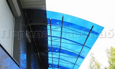 Козырек на каркасе из поликарбоната купить в Уфе