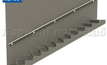 Готовый пристенный поручень с 5 держателями, длина 4300 мм (AISI 304) k730-43 купить в Уфе