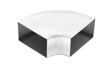 Отвод поручня под сварку 60х40х130x1.5  90°, полированный 600 Grit (AISI 304) k675 купить в Уфе