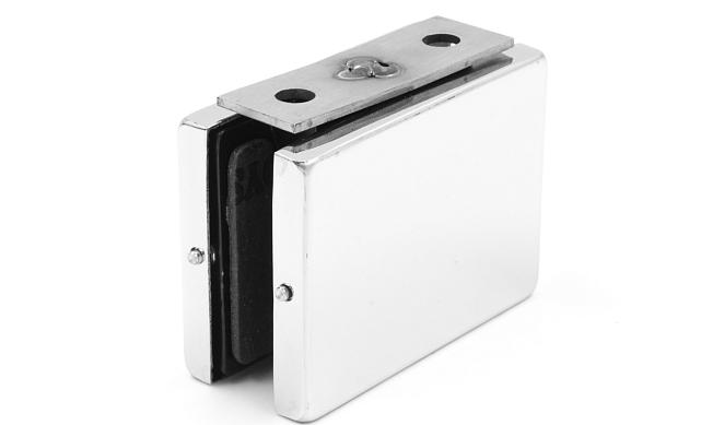 Коннектор стена-стекло с монтажной пластиной, полированный, вырез 09 t192 PSS 2