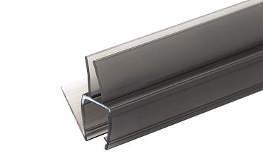 Уплотнитель для стекла 8мм, полупрозрачный черный, пол-стекло 2,2 м t206-2 BL  купить в Уфе