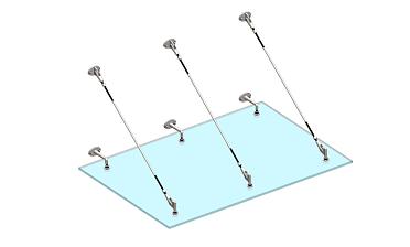 Комплект фурнитуры для козырька 1200х1800 (на вантах/тягах) k671-12-18м купить в Уфе