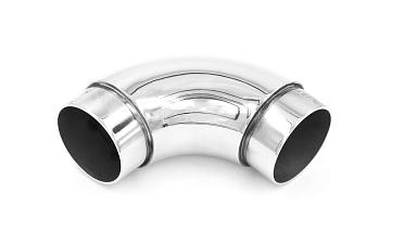 Отвод поручня под Ø42.4х1.5 мм, 90°, литой, полированный, с вставками (AISI 304) k383 купить в Уфе