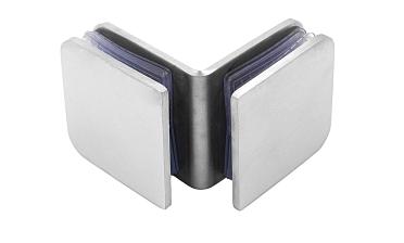 Коннектор для душевой кабины стекло-стекло 90° 45х45 мм шлифованный t725-2 SSS  купить в Уфе