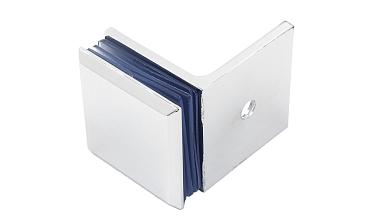 Коннектор для душевой кабины стена-стекло 90° 45х45 мм латунь-хром, полированный t732 PC купить в Уфе