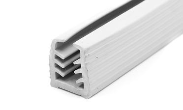 Уплотнитель в поручень с пазом 27х30 для стекла 10 мм, EPDM (палки 3 м) СЕРЫЙ Фk305-G купить в Уфе