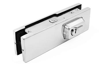 Замок для стеклянной двери угловой с круглым ригелем комплект, полированный t150 PSS купить в Уфе