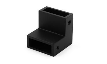 Соединитель труба-труба для трека 30х10 мм, 90°, нержавеющая сталь AISI 304, черная t460 BL купить в Уфе