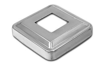 Низ стойки фигурный под трубу 25х25 мм, 66х66х0.4, высота 16 мм, полированный (AISI 304) k374 купить в Уфе