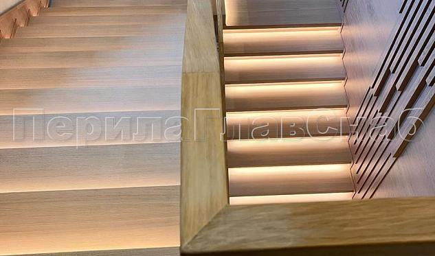 Перила с деревянными поручнями в Уфе. Готовые проекты ПерилаГлавСнаб