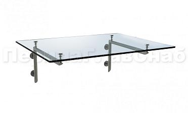 Стеклянный консольный навес на Г-образном каркасе - вариант 2 купить в Уфе