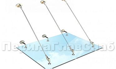 Комплект фурнитуры для козырька 1500х1500 (на вантах/тягах) k671-15-15 купить в Уфе