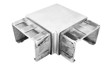 Отвод для поручня с пазом 40х60 мм, шлифованный (AISI 304) Фk542-2 купить в Уфе