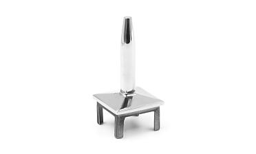 Наконечник палец (солдатик) на стойку из профильной трубы 40х40х1.5 мм, литой, усеченный, облегченный, полированный, нержавеющий AISI 304 k285-2 купить в Уфе