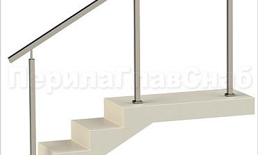 Ограждения без ригелей с квадратным поручнем и квадратными стойками купить в Уфе