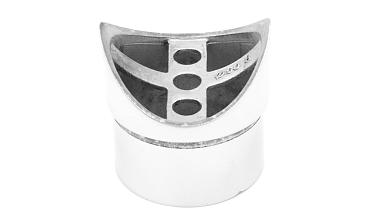 Наконечник седловина прямая 90° на стойку Ø50.8 мм, под поручень Ø50.8 мм, литая, полированная, AISI 304, k559 купить в Уфе