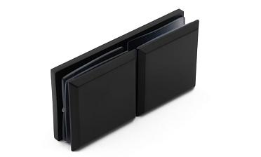 Коннектор для душевой кабины стекло-стекло 180°, 45х45, черный, вырез 71 t734 BZn купить в Уфе