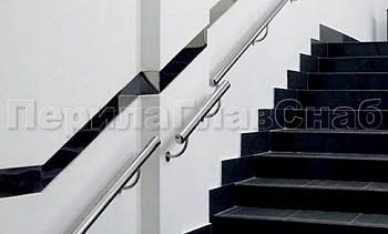 Пристенный поручень из нержавеющей стали 50 мм в Уфе. Готовые проекты ПерилаГлавСнаб