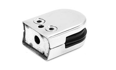 Стеклодержатель штампованный под стекло 8 мм (4+4 мм), под стойку Ø38.1 мм 40х24х54, шлифованный (AISI 304) Фk038-2 купить в Уфе