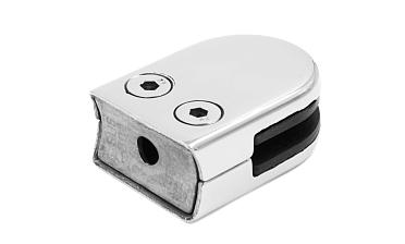 Стеклодержатель штампованный под стекло 8 мм (4+4 мм), под стойку Ø38.1 мм 40х24х55, полированный (AISI 304) k038 купить в Уфе