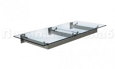 Стеклянный козырек на прямом каркасе купить в Уфе