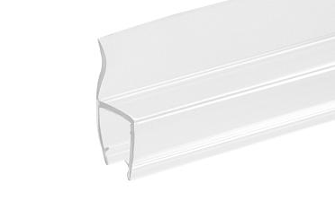 Уплотнитель для стекла в душевую кабину 8 мм, стекло-стекло 2200 мм жесткий ус t201 купить в Уфе