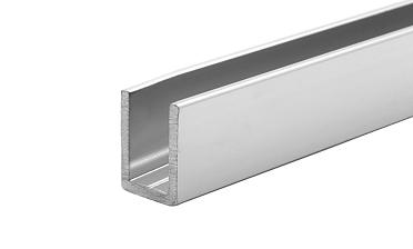 П-образный профиль для неподвижных стекол 8 мм, 19x13, L=2200, алюминий полированный t756 AL купить в Уфе